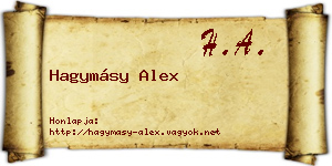 Hagymásy Alex névjegykártya